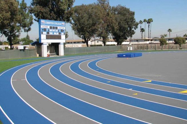 The men's track and field team opened the season at Mt. SAC