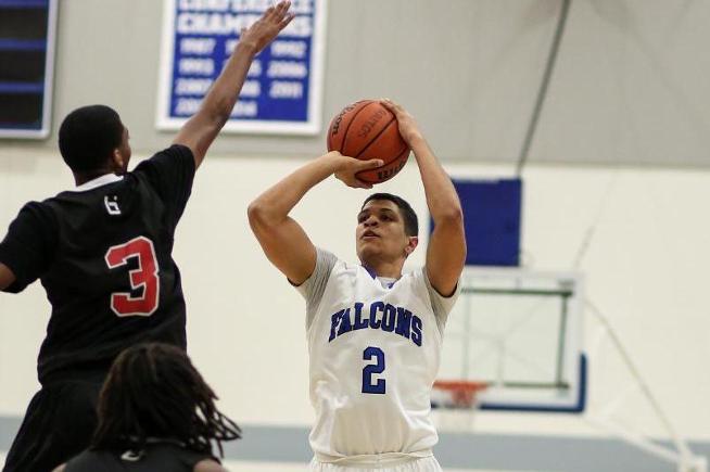 Jay Merriweather netted five three-pointers and scored 20 points, but the Falcons lost to LB City