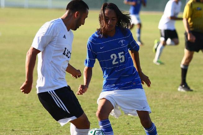 Edward Robles (25) assisted on both goals in the Falcons 2-1 win over LB City