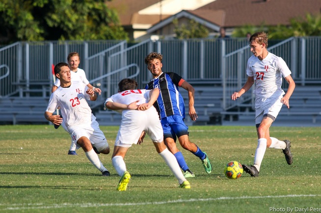 Armando Ibarra, Jr. (9) chips in one of his two goals in the win over Bakersfield