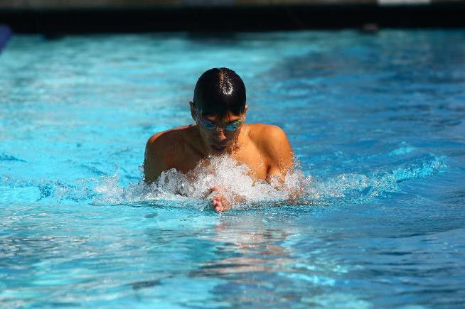 File Photo: John Reynoso won the 200-yard breaststroke at the conference meet