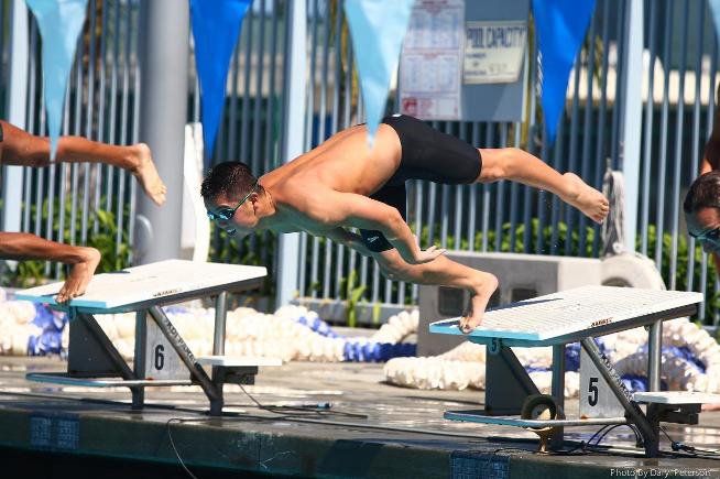 The Cerritos men's swimming team swept their conference meet