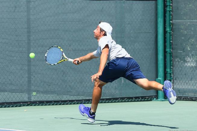 File Photo: Agustin Lombardi won his singles and doubles match at the CCCAA State Championships