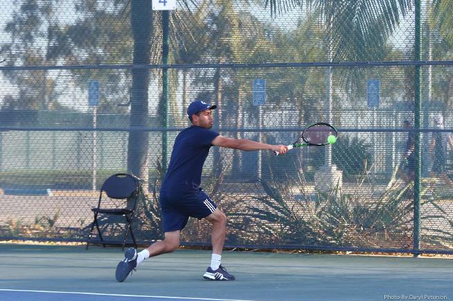 File Photo: Edgar Munoz posted wins in singles and doubles for the Falcons