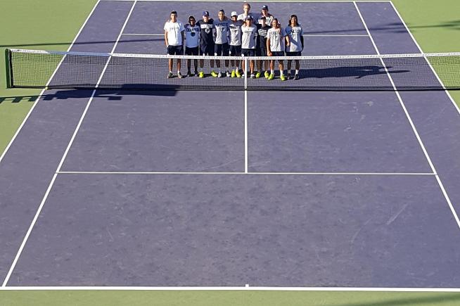The Cerritos men's tennis team won their fourth straight conference title