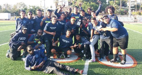 The Cerritos men's track team came in third place at the SoCal Championships