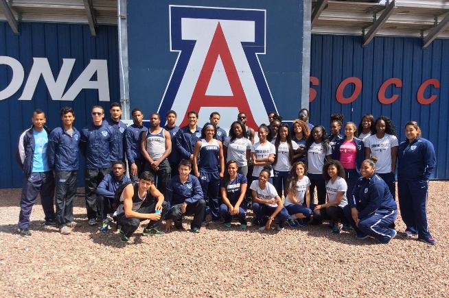 The men's track team competed at the University of Arizona