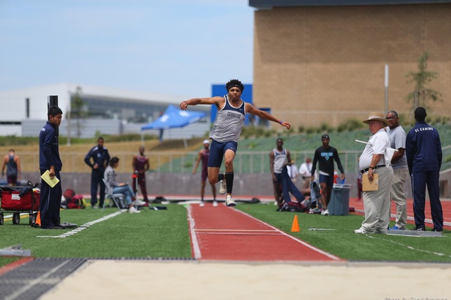 File Photo: Blair Robinson wins the triple jump with a PR distance of 14.96 meters