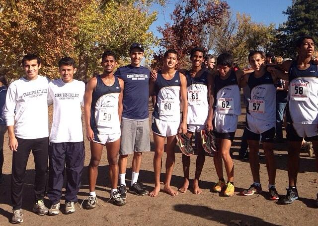 The Cerritos men's cross country team finished in fourth place at the CCCAA State Championships