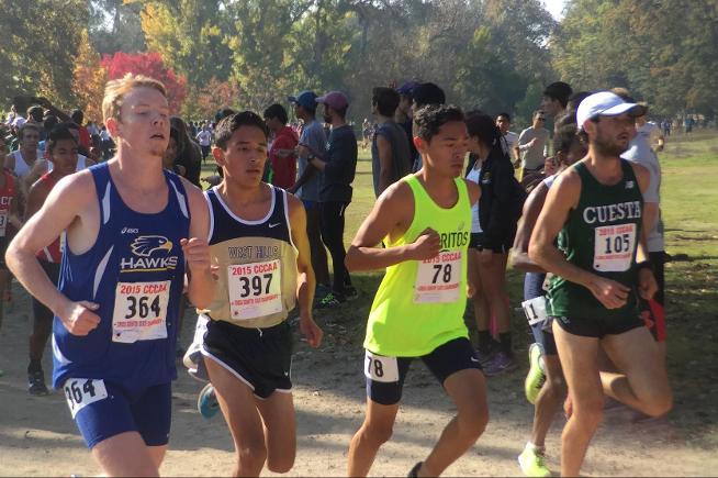 At the State Championships, Cerritos (yellow jersey) placed 15th