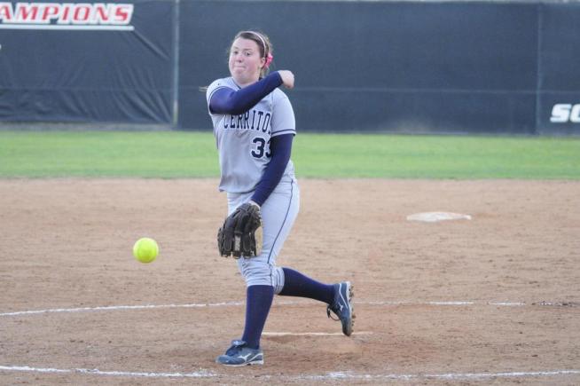Kayla Klein pitched a complete game for the Falcons, who defeated LB City, 10-2
