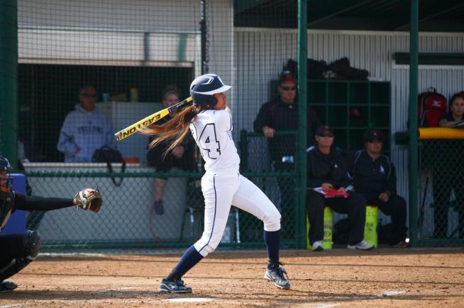 File Photo: Stephanie Olivas hit her first home run of the season and went 3-for-3 at the plate for the Falcons in their 10-0 win over Pasadena City