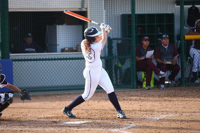 File Photo: Krystal Purkey had a pair of hits for the Falcons in their win over Pasadena City