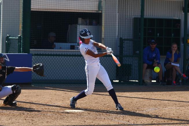 Stephanie Olivas reached base twice in the Falcons 4-1 loss to Santiago Canyon