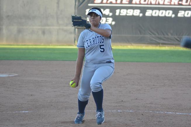Jenny Navarro tossed a complete game in the Falcons 11-2 win over LB City