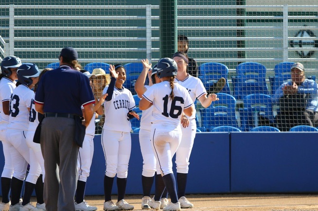 File Photo: Kylee Brown (16) is congratulated after one of her state-leading 11 home runs