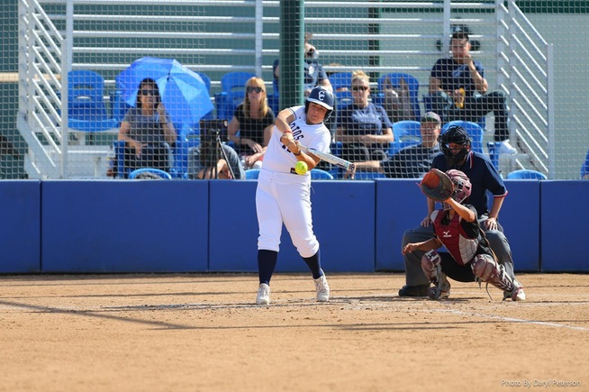 Keira Bolinas drove in a pair of runs with this base hit and came around to score on an Lancers error