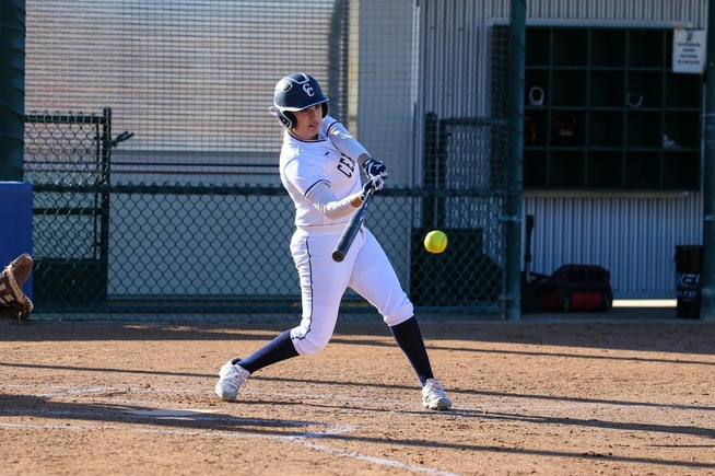 Victoria Medina had a pair of hits for the Falcons