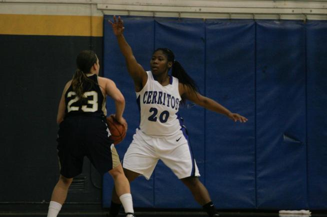 File Photo: Diamond Roberts (20) scored 14 points to lead the Falcons over Grossmont.