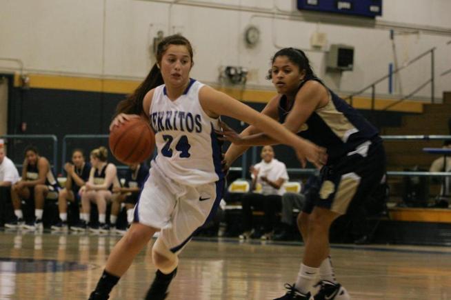 File Photo: Marissa Rendon (24) scored 33 points for the Falcons in their loss to Fresno City.