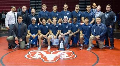 Cerritos wrestling finished second at the CCCAA State Championships