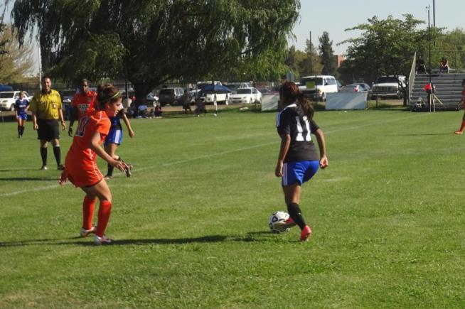 File Photo: Jazmin Aguas (11) scored the Falcons first goal in their 2-1 win over Ventura.