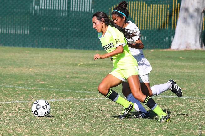 File Photo: Nayeli Requejo had three goals and four assists in the team's 16-0 win over College of Lake Country (IL)