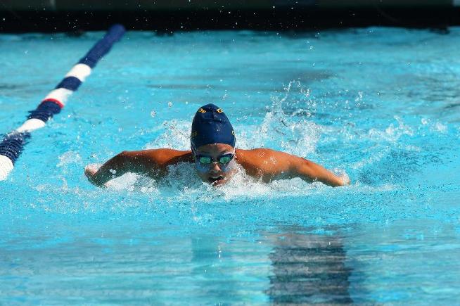 Amanda Loya set a new school record in the 100-yard breaststroke