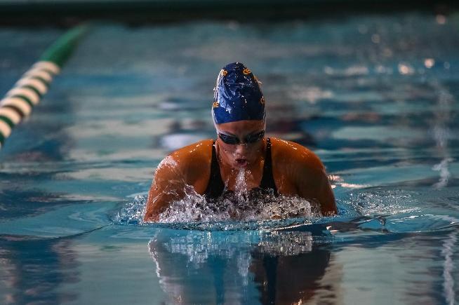Amanda Loya broke her school record in the 100-yard breaststroke at the state championships