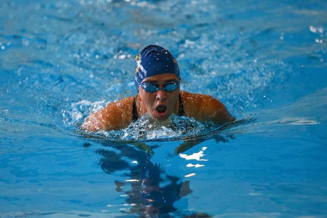 File Photo: The Cerritos women's swimming team finished fourth at the SCC Championships
