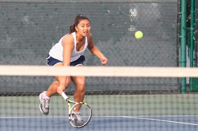 File Photo: Rianne Ilagan helped the Falcons defeat Riverside with wins in singles and doubles play