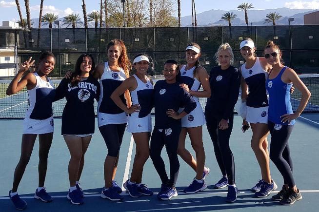 The Cerritos women's tennis team won their first conference title since 2009