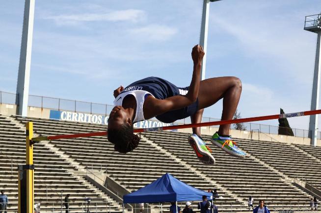 Alexus Dalton won the high jump whens he cleared 1.69 meters