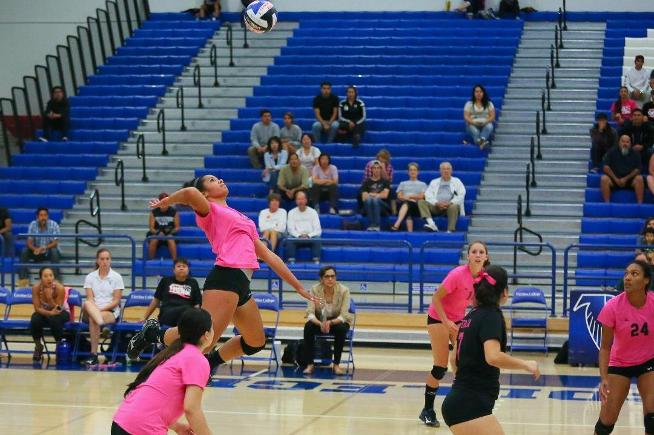File Photo: The Cerritos volleyball team was defeated by Mt. SAC in four games
