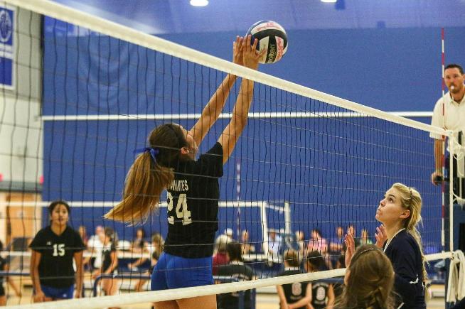 File Photo: Natalie Caravantes posted 23 assists and four kills in the Falcons loss
