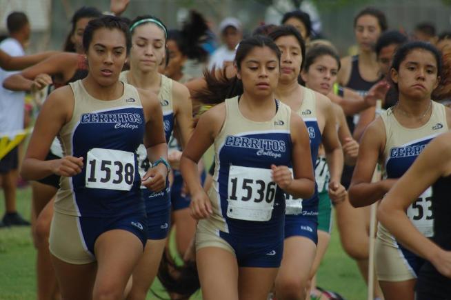 The Cerritos women's cross country team took fourth place at the Golden West Invitational