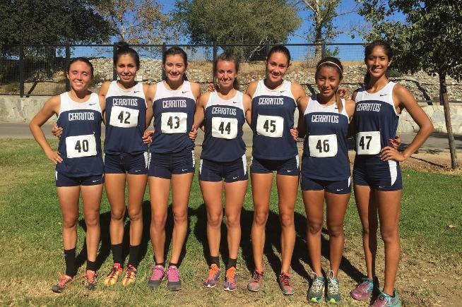 The Cerritos women's cross country team came in fourth place at the SoCal Championships
