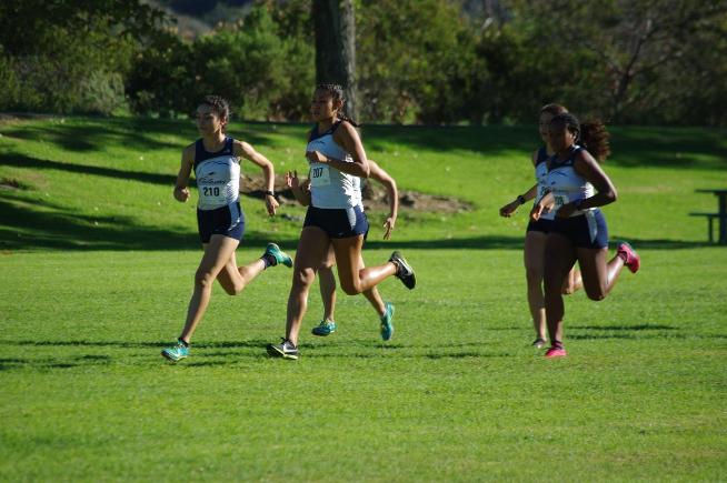 (L-R) Elsa Vazquez Vallin and Marylu Pulido were the first two Falcons to finish