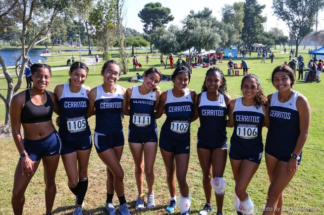 Cerritos women's cross country team placed fifth at the conference championships