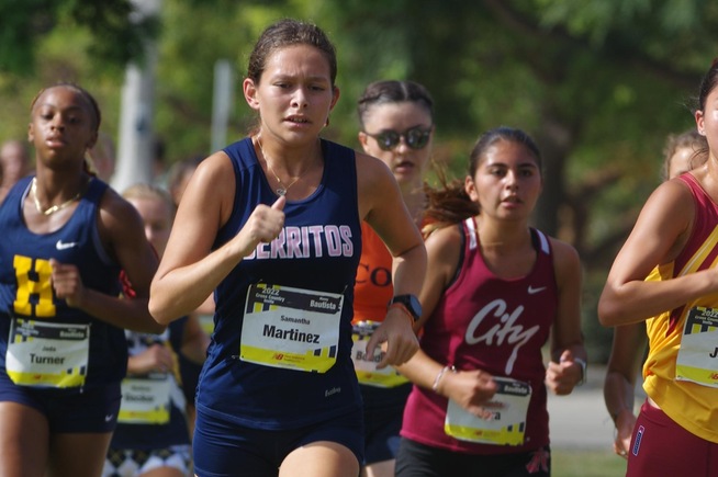 Samantha Martinez was the first Falcon to complete the race