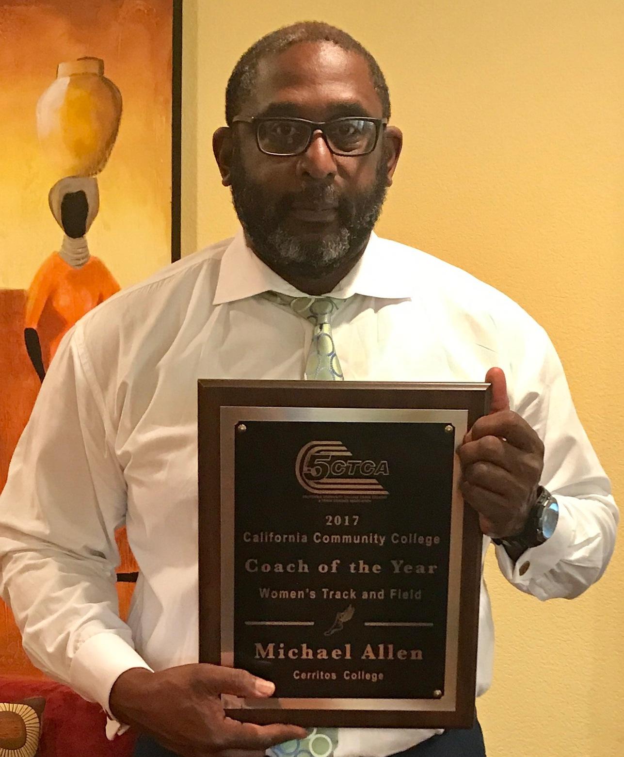 Women's Track & Field Coach Michael Allen named Coach of the Year
