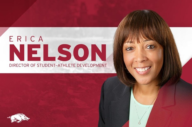 Former Cerritos basketball Erica Nelson was hired at the University of Arkansas