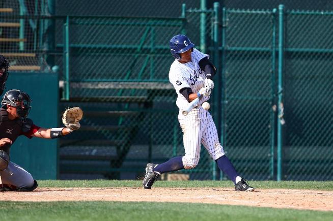 File Photo: Mark Pena's four hits helped lead the Falcons to a series sweep