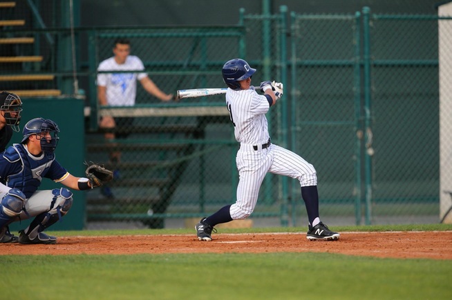File Photo: Nick Penzetta laid down a run-scoring suicide squeeze bunt in the 9th inning
