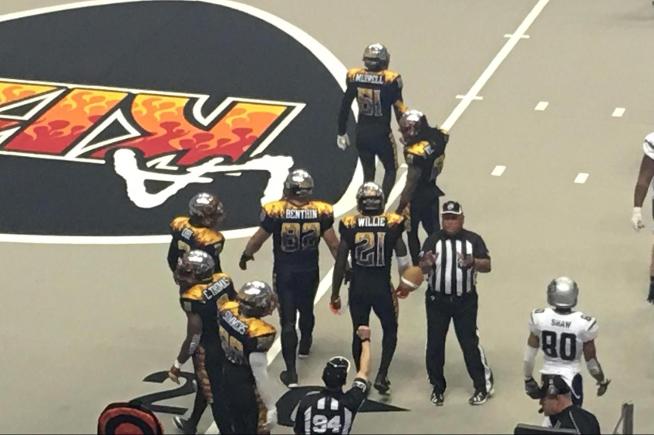 Former Falcon Mike Willie (#21) in action for the LA Kiss