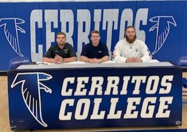 (L-R) Kenny Miller, TJ McMahon and Anthony Shipton sign their National Letters of Intent