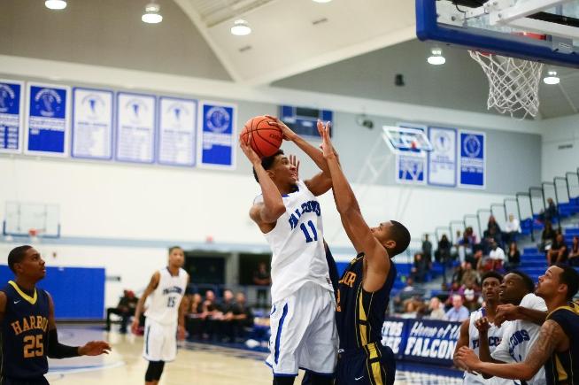 TJ Traylor posted 14 points, 18 rebounds and seven blocks in the Falcons win