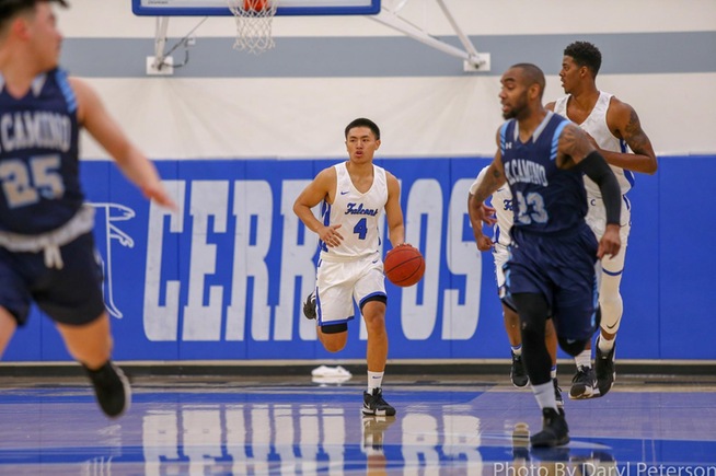 Jeremiah Galang (4) scored 14 points off the bench in the Falcons win