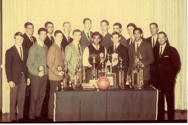 Paul Ruffner (back, middle) led the Falcons to the 1968 State Championship