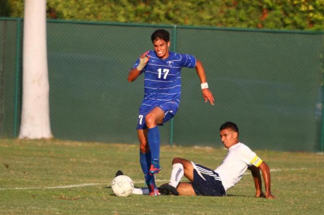 File Photo: Thiago Lusardi (17) scored a pair of goals to lead the Falcons to a 3-1 win over Long Beach City.